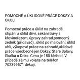 POMOCNÉ A ÚKLIDOVÉ PRÁCE DOKSY A OKOLÍ 